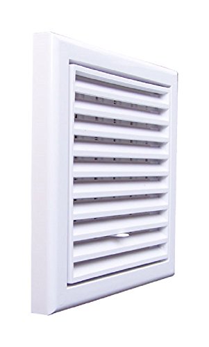 Lüftungsgitter weiss Kunststoff 250 x 250mm verschliessbar von Trobak