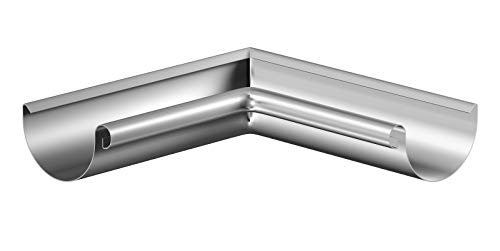 Dachrinne Aluminium NW 80mm Länge 2 Meter (Rinnenwinkel Innen) von Trobak, Sarei