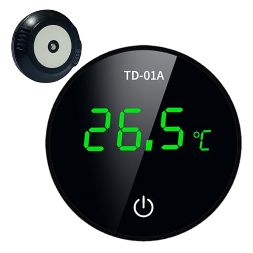 Trochate Aquarium Temperaturanzeige, Wassertemperaturmesser, Wiederaufladbares Digitalthermometer Mit HD LED Display Für Aquarien Terrarien Teich Kühlschrank Geschirrspüler von Trochate