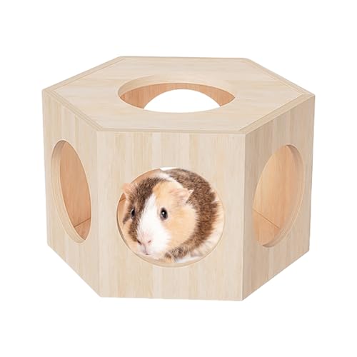 Trochate Hamsterkäfig Unterschlupf,Nagetier-Spielzeug Aus Holz | Zubehör Für Kleintierkäfige Und Labyrinth Deko Für Meerschweinchen Zwerghamster Mäuse Chinchillas von Trochate