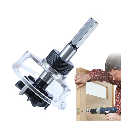 Trochate Holzbearbeitung Bohrkranz, 35 mm Scharnierlochbohrer, Bohrschablone Für Möbelbau & Heimwerkerprojekte Inklusive Präzisionsführung von Trochate