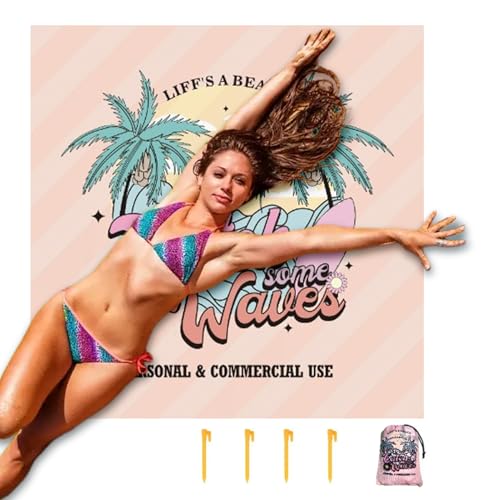 Trochate Picknickdecke,Leichte Outdoor Spielmatte - Weiche Sanddichte wasserdichte Stranddecke Für Familienurlaub Outdoor Picknick Kinderpool Camping von Trochate