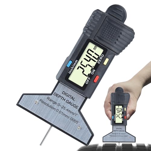 Trochate Reifenprofiltiefen Messgerät | Reifenabnutzungs Prüfgerät | Digitales LCD Display 0.01mm Präzision Mit Rückstellfeder Tester 0-25.4mm Bereich Trochate Reifenprofiltiefen Messgerät | Reifenabnutzungs Prüfgerät | Digitales LCD Display 0.01mm Präzision Mit Rückstellfeder Tester 0-25.4mm Bereich von Trochate