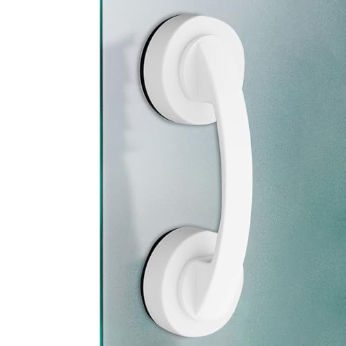 Trochate Saugnapf Duschgriff,Glastürgriff | Push-Pull-Hilfe Starker Vakuumhalter Bohrfrei Griffstange Wandhandlauf Für Küche Spiegel Schrank Kühlschrank Bad von Trochate