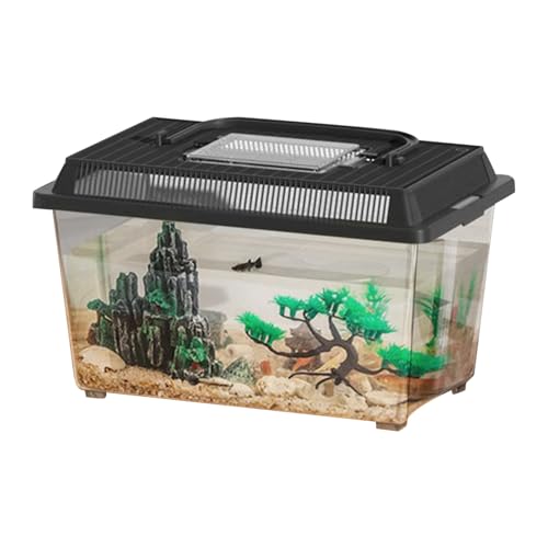 Trochate Terrarium, Futterbox Und Aufzuchtbehälter Für Schlangen, Tragbarer Transportbehälter Mit Griff Für Haustiere, Geckos Und Frösche von Trochate