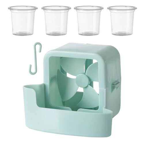 Trochate Tragbarer Ventilator Mit Sprühnebel-Funktion - Bodenventilator Kühlvorrichtung,Tragbar Aufhängbar Eisbox Zubehör Für Festival Terrasse Balkon Kühlung von Trochate