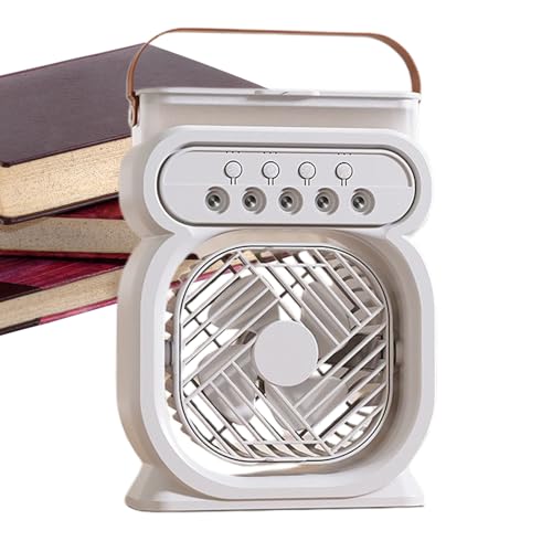Trochate Ventilator Mit Sprühnebel - Tragbarer Luftkühler mit Wasserzerstäuber,3 Windstufen 0.45 Liter Tank Griff Für Alle Altersgruppen Trochate Ventilator Mit Sprühnebel - Tragbarer Luftkühler mit Wasserzerstäuber,3 Windstufen 0.45 Liter Tank Griff Für Alle Altersgruppen von Trochate