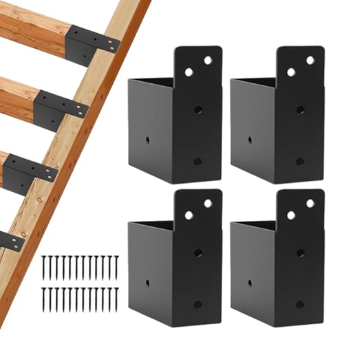 Trochate Verbindungswinkel zur Befestigung an Holzpfosten,4 Teile Robuste Pergola Befestigungsset | Stützsysteme Für Gartenmöbel Gewächshaus Wintergarten Terrassenbau Freisitz von Trochate