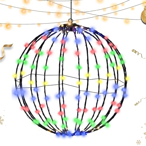 Trochate Weihnachts Lichterkugel Kugel, Faltbare Weihnachtskugel Lichterkugel, Dekokugeln Für Terrasse Garten Hochzeit Baum Deko Innen Trochate Weihnachts Lichterkugel Kugel, Faltbare Weihnachtskugel Lichterkugel, Dekokugeln Für Terrasse Garten Hochzeit Baum Deko Innen von Trochate