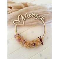 Geschenk Für Erzieher Holz | Mini Trockenblumenkranz Geschenkidee Die Beste Freundin Mama Flower Loop von Trockenbar