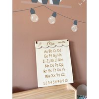 Grundschul Abc Einschulungsgeschenk | Geschenk Zum Schulstart Buchstaben Tafel Schulkind Geschenkidee von Trockenbar