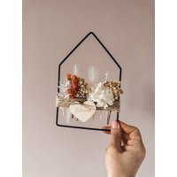Metallhaus Frühling | Trockenblumengeschenk Fensterdeko Türdeko Trockenblumen Personalisierte Geschenkidee von Trockenbar
