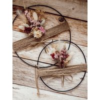 Metallring Frühling | 2 Größen Trockenblumenkranz Fensterdeko Türdeko Trockenblumen Personalisierte Geschenkidee von Trockenbar