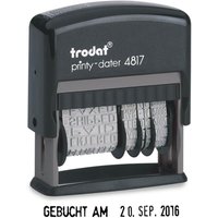 trodat Datumstempel mit Text printy dater 4817 - selbstfärbend schwarz von Trodat