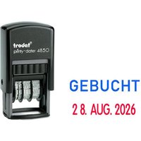 trodat Datumstempel mit Text printy Dater "GEBUCHT" von Trodat