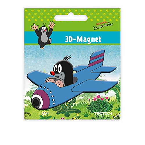 Trötsch Der kleine Maulwurf Magnet Maulwurf Flugzeug: Magnet für Kühlschrank Whiteboards oder Büroschränke von Trötsch Verlag