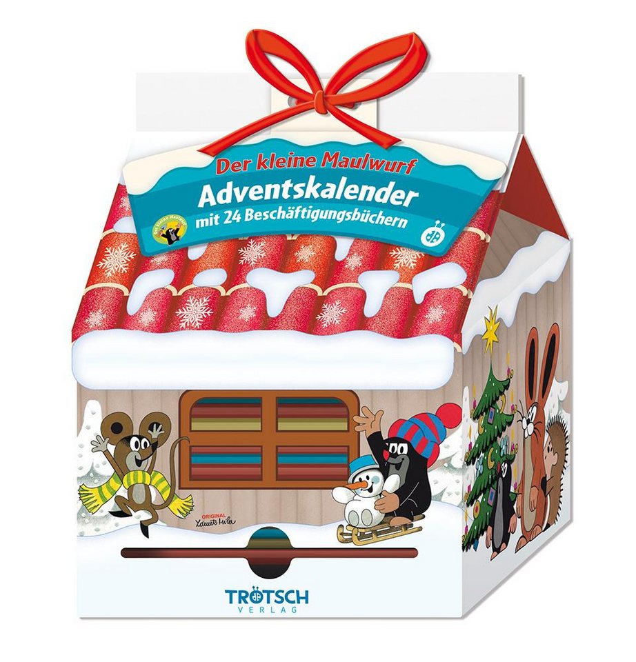 Trötsch Verlag Adventskalender Der kleine Maulwurf, Adventskalender Haus mit 24 Minibüchern von Trötsch Verlag