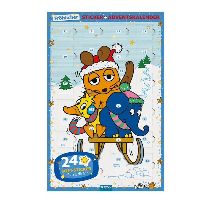 Trötsch Verlag Adventskalender Die Maus - Sticker-Adventskalender von Trötsch Verlag