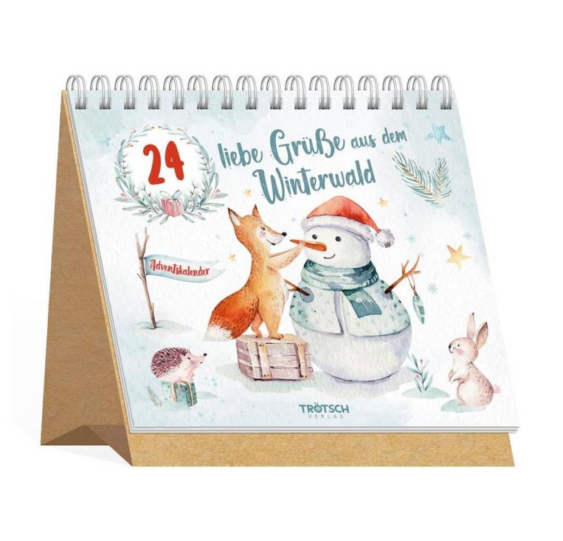 Trötsch Verlag Adventskalender Trötsch Adventskalender 24 liebe Grüße aus dem Winterwald Aufstellk... von Trötsch Verlag
