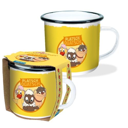Trötsch Unser Sandmännchen Emaille-Becher Platschquatsch: Emaille-Becher Pitti, Yellow von TROTSCH