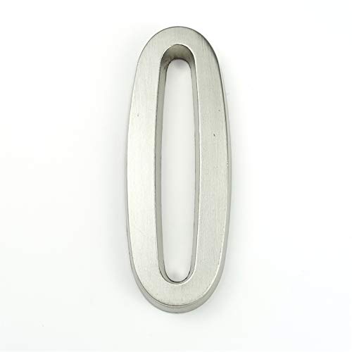 Hausnummernschild,Hausnummer Edelstahl Klebstoff 4" 101mm Höhe Hausnummer Aufkleber Tür Nummer for Haus-Digits-Zink-Legierung Nickel matt Mailbox Adresse Zeichen 0-9(0) von Trohollis