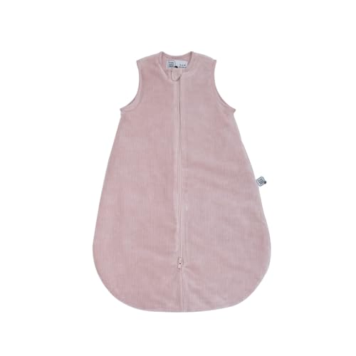 Trois Kilos Sept Babyschlafsack für Neugeborene, Velours, 2,5 Tog (2,5 Tog), Kollektion Wooly, 0/6 Monate, Größe 65 cm, Altrosa von Trois Kilos Sept
