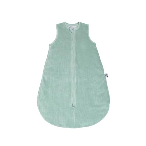 Trois Kilos Sept Babyschlafsack für Neugeborene, Velours, 2,5 Tog (2,5 Tog), Kollektion Wooly, 0/6 Monate, Größe 65 cm, Salbeigrün von Trois Kilos Sept