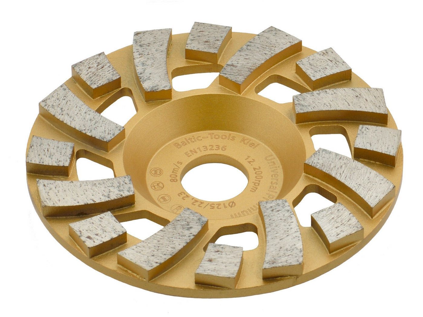 Trongaard Schleifscheibe TRONGAARD PREMIUM DIAMANT SCHLEIFTELLER / SCHLEIFTOPF 125MM / 19mm BETON #605, (TRONGAARD PREMIUM Diamant-Schleifteller 125mm Bi-Turbo Segmentierung, 1 St., TRONGAARD PREMIUM Diamant-Schleifteller 125mm Bi-Turbo Segmentierung) von Trongaard