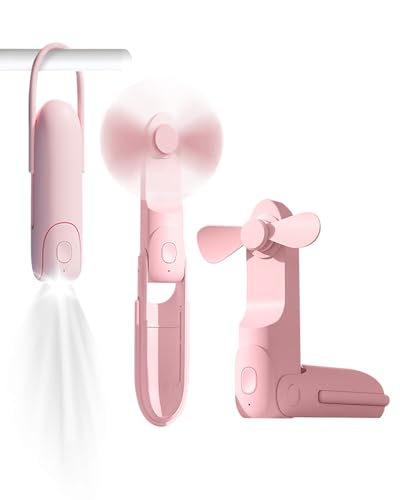 Mini Handventilator, 3-in-1 Handventilator Wiederaufladbarer USB, mit 3 Windgeschwindigkeit & Taschenlampe, Powerbank, 22 Stunden, Tragbarer Ventilator für Reisen, Büro von Trongle