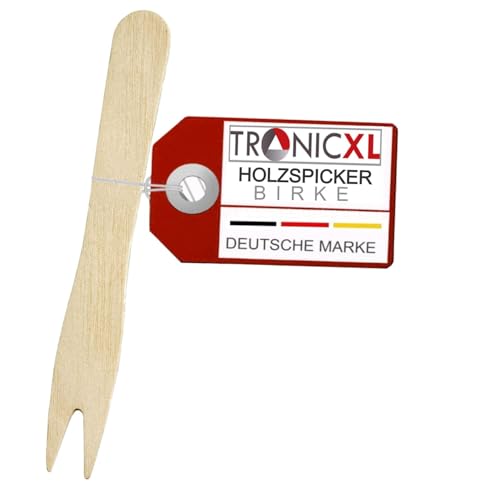 5000 x Holzspicker Pommesgabel Spicker Holz Pommesgabeln Currywurst Pommes Holzspieße von TronicXL