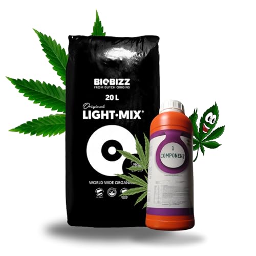 TronicXL 1 x Dünger für BioBizz + 1 Sack Light Mix Grow Erde für Cannabis Anzucht & Blüte Lightmix Komplett Set Anbau von TronicXL