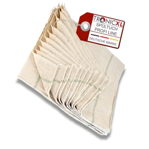 TronicXL 12 Stück Gastro Profi Spültuch Spültücher 40 x 40 Schwamm Tuch Tücher Spülen Putzen von TronicXL