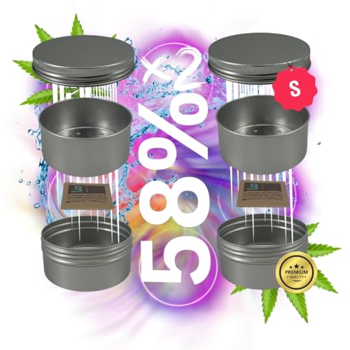 TronicXL 2 Stück Dose für Stash Grow Ernte Stashbox Box Aufbewahrung Dose kompatibel mit Boveda + Pack 58% luftdicht I Ernte Dose Behälter Vorratsdose Metall Container TronicXL 2 Stück Dose für Stash Grow Ernte Stashbox Box Aufbewahrung Dose kompatibel mit Boveda + Pack 58% luftdicht I Ernte Dose Behälter Vorratsdose Metall Container von TronicXL