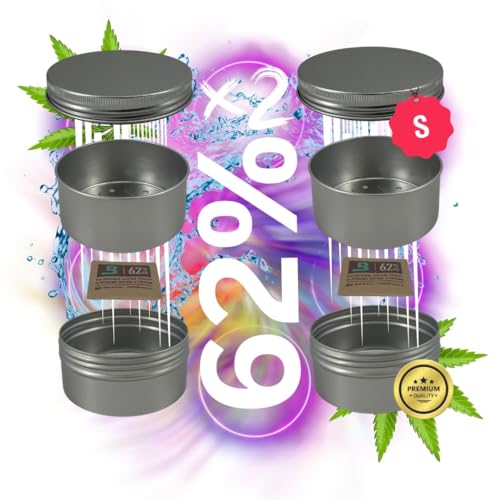 TronicXL 2 Stück Dose für Stash Grow Ernte Stashbox Box Aufbewahrung Dose kompatibel mit Boveda + Pack 62% luftdicht I Ernte Dose Behälter Vorratsdose Metall Container TronicXL 2 Stück Dose für Stash Grow Ernte Stashbox Box Aufbewahrung Dose kompatibel mit Boveda + Pack 62% luftdicht I Ernte Dose Behälter Vorratsdose Metall Container von TronicXL