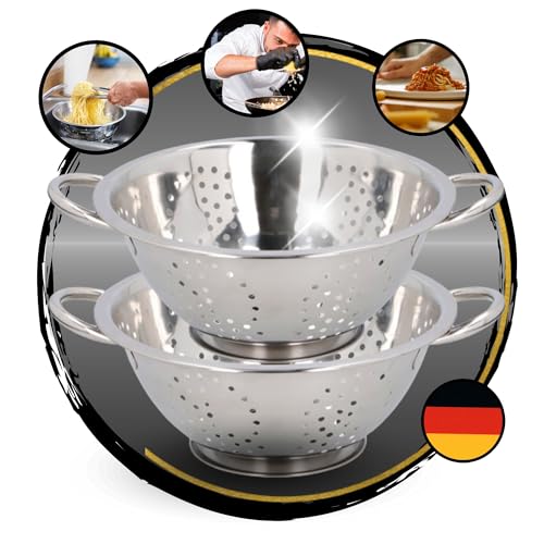 TronicXL 2 Stück Küchensieb Abseihsieb Salatsieb Nudelsieb Küche Sieb Edelstahl rostfrei Metall Abschütten TronicXL 2 Stück Küchensieb Abseihsieb Salatsieb Nudelsieb Küche Sieb Edelstahl rostfrei Metall Abschütten von TronicXL