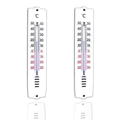 TronicXL 2 Stück Wandthermometer Innen Außen Thermometer -30 bis +50°C - Garten Gartenthermometer Haus Wand I Innenbereich I Außenbereich Aussenbereich Aussen I Zimmerthermometer Raumthermometer TronicXL 2 Stück Wandthermometer Innen Außen Thermometer -30 bis +50°C - Garten Gartenthermometer Haus Wand I Innenbereich I Außenbereich Aussenbereich Aussen I Zimmerthermometer Raumthermometer von TronicXL