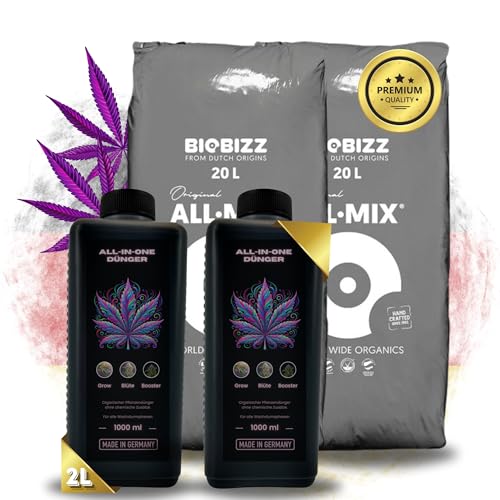 TronicXL 2 x Dünger All in One für BioBizz + 2 Sack All Mix Grow Erde für Anzucht & Blüte Allmix Komplett Set Anbau Try Pack TronicXL 2 x Dünger All in One für BioBizz + 2 Sack All Mix Grow Erde für Anzucht & Blüte Allmix Komplett Set Anbau Try Pack von TronicXL