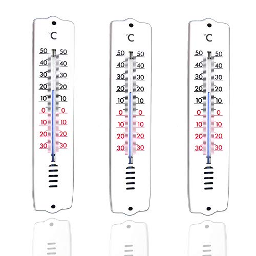 TronicXL 3 Stück Wand Thermometer Küche Küchen Wohnzimmer Schlafzimmer Thermometer Wandthermometer Innen Thermometer -30 bis +50°C Garten Haus Zimmer Wand I Innenbereich Indoor Zimmerthermometer von TronicXL