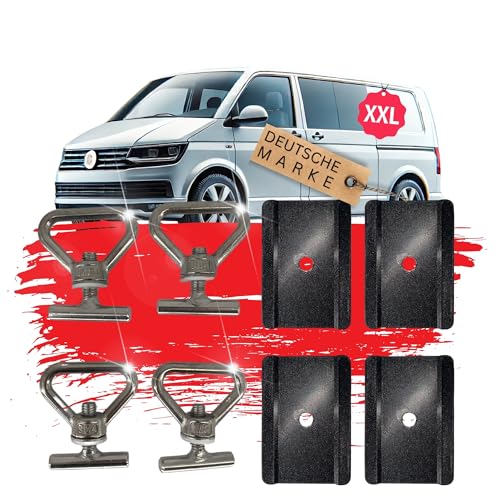 TronicXL 4 Zurrösen 4 Platten kompatibel mit VW Bulli Bus T5 T6 T6.1 Ladungssicherung Ösen Befestigungsset Multivan Zubehör Camping Ausbau Multiflexboard TronicXL 4 Zurrösen 4 Platten kompatibel mit VW Bulli Bus T5 T6 T6.1 Ladungssicherung Ösen Befestigungsset Multivan Zubehör Camping Ausbau Multiflexboard von TronicXL