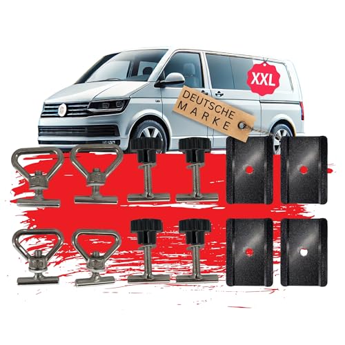 TronicXL 4 Zurrösen 4 Schrauben 4 Platten kompatibel mit VW Bulli Bus T5 T6 T6.1 Ladungssicherung Ösen Befestigungsset Multivan Zubehör Camping Ausbau Multiflexboard TronicXL 4 Zurrösen 4 Schrauben 4 Platten kompatibel mit VW Bulli Bus T5 T6 T6.1 Ladungssicherung Ösen Befestigungsset Multivan Zubehör Camping Ausbau Multiflexboard von TronicXL