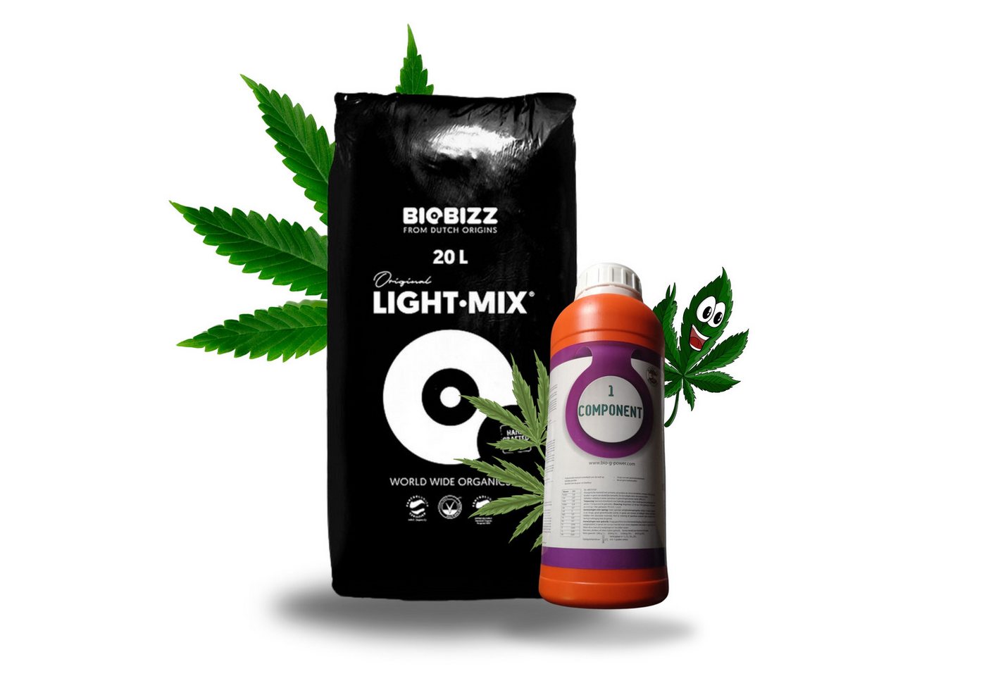 TronicXL Anzucht- und Kräutererde Dünger für BioBizz Set + Light Mix Grow Erde Cannabis Lightmix Soil, mit Premiumdünger von TronicXL