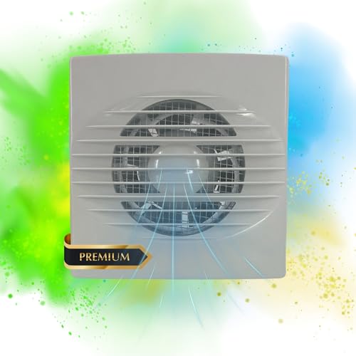 TronicXL Badlüfter 100mm Durchmesser leise 15W Abluft Zuluft Bad Lüfter mit Fliegengitter Ventilator Badezimmer Wc Garage Keller Abluftventilator Einbaulüfter für feste Montage Badlüfter Toilette von TronicXL