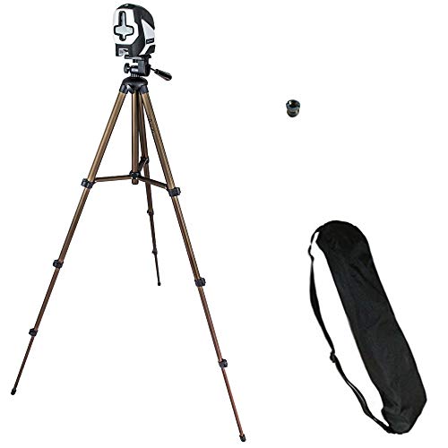 TronicXL 1,30m Baustativ Stativ für Laser Nivelliergerät Linienlaser Kreuzlinienlaser Einhell Bosch Dewalt Makita Flex Leica Stanley Meterk Tacklife Huepar Firecore Skil 1/4 Zoll 3/8 Tripod von TronicXL