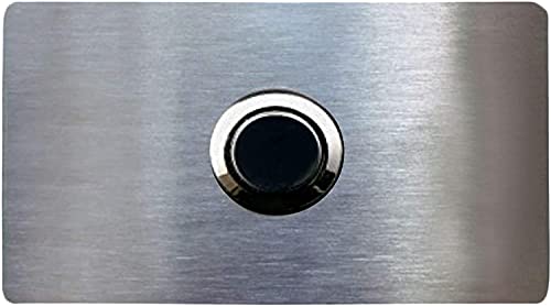 TronicXL Design V2A Edelstahl Klingelplatte - Made in Germany - Rechteck Unterputz Klingel Schild - Haus Türklingel Klingelknopf Klingelschild Doorbell Plate Stainless Steel Button von TronicXL