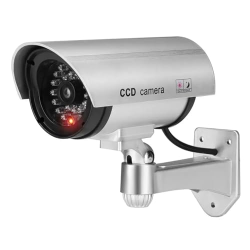 TronicXL Dummy Überwachungskamera CCD Kamera Profi Kamera Attrappe Fake Aussenbereich (CCD Silber) von TronicXL