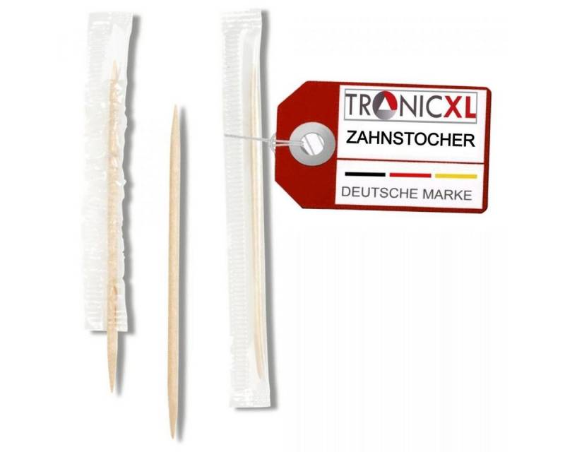 TronicXL Einwegbesteck-Set 1000 x Zahnstocher einzeln verpackt Gastro Gastronomie Bistro Holz (1000-tlg), Holz von TronicXL