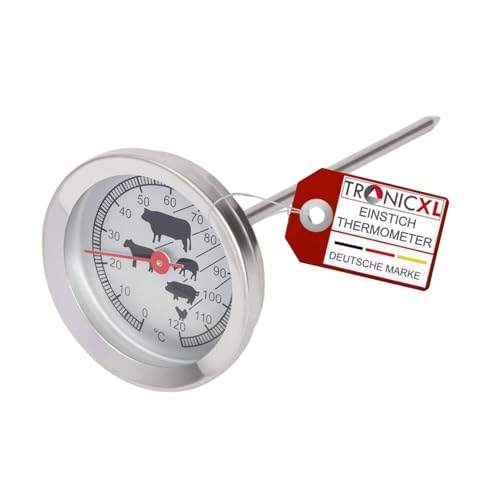 TronicXL Gastro Bratenthermometer Grillthermometer Thermometer Einstich Einstichthermometer von TronicXL