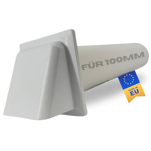 TronicXL Klimaanlage Mauerdurchführung Wanddurchführung + Ablufthaube Mauerkausten + Rohr 50cm für 100mm Schlauch Abluft Luftrohr Abluftventilator Mauer Wand Durchführung von TronicXL