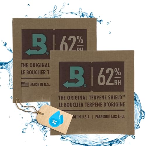 TronicXL Nachfüllpack kompatibel mit Boveda C Vault oder Glas Box Container Aufbewahrung I Größe 8 I 62% Grow Feuchtigkeitsregler für Ernte Luftfeuchtigkeit regulieren I Trocknen zubehör (2 Stück) von TronicXL