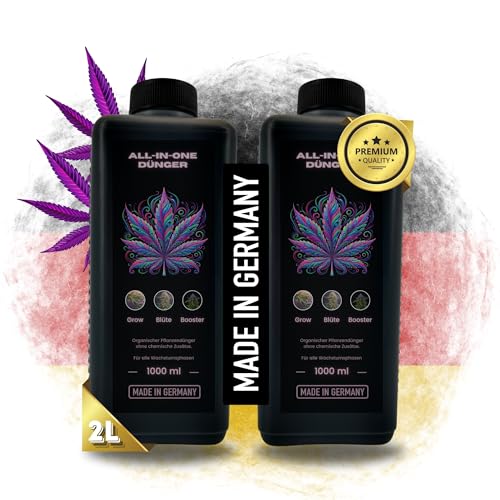 TronicXL Premium 2L Cannabis Grow Dünger I All in One I Indoor & Outdoor für Wachstumsphase und Blütephase kompatibel mit Growbox Grower 2Liter Grow & Blüte Starter Set Try Pack von TronicXL
